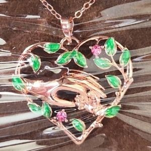 Angelady Mother Child Hands Heart Necklace Mother's Day